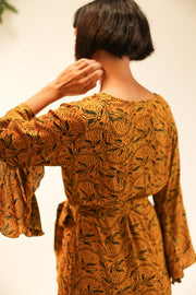 WRAP SILK DRESS KIMONO DAGMARA - sustainably made MOMO NEW YORK sustainable clothing, dress slow fashion