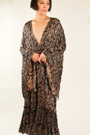 XL SILK KIMONO BINA - sustainably made MOMO NEW YORK sustainable clothing, new slow fashion