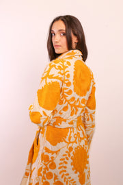 YELLOW SUZANI COAT ANINO - sustainably made MOMO NEW YORK sustainable clothing, Coat slow fashion