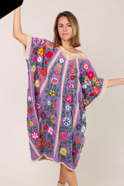 BELLA FLOR CROCHET KAFTAN - sustainably made MOMO NEW YORK sustainable clothing, kaftan slow fashion