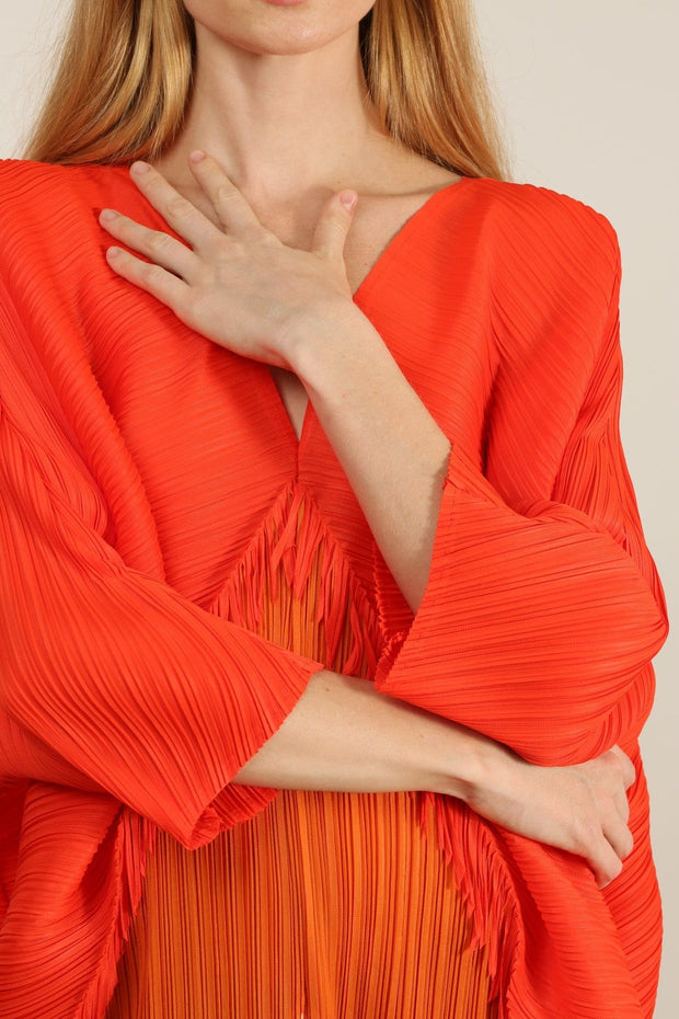 CAFTAN PLEATED DRESS MARA KAFTAN - sustainably made MOMO NEW YORK sustainable clothing, kaftan slow fashion