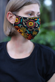 CHIFFON EMBROIDERED FACE MASK MARLA - sustainably made MOMO NEW YORK sustainable clothing, offerfm slow fashion