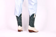 CREME GREEN BOOTS MARJON - sustainably made MOMO NEW YORK sustainable clothing, boots slow fashion