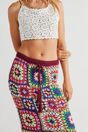 CROCHET DREAM MAXI SKIRT LISA X FREE PEOPLE - sustainably made MOMO NEW YORK sustainable clothing, fall22 slow fashion