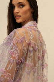 DAEDALUS FLOWER SILK KIMONO - sustainably made MOMO NEW YORK sustainable clothing, kimono slow fashion