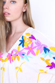 DON’T WANT SUMMER TO END EMBROIDERED KAFTAN KYRA - sustainably made MOMO NEW YORK sustainable clothing, kaftan slow fashion