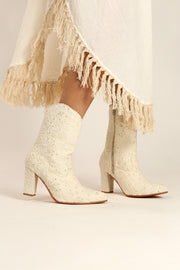 EMBROIDERED BOOTS ARABELLA - sustainably made MOMO NEW YORK sustainable clothing, boots slow fashion