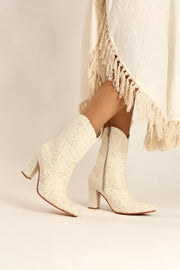 EMBROIDERED BOOTS ARABELLA - sustainably made MOMO NEW YORK sustainable clothing, boots slow fashion