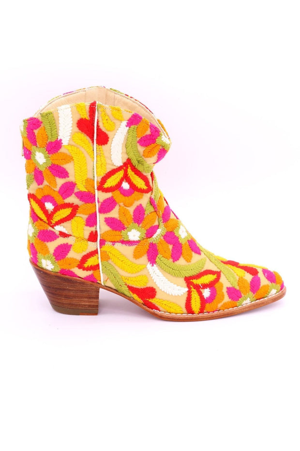 EMBROIDERED BOOTS MARIE - sustainably made MOMO NEW YORK sustainable clothing, boots slow fashion