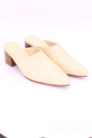 EMBROIDERED HEELED MULES MOMO X ANTHROPOLOGIE - sustainably made MOMO NEW YORK sustainable clothing, mules slow fashion