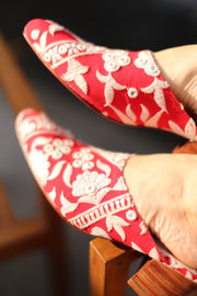 EMBROIDERED HEELED MULES MOMO X ANTHROPOLOGIE - sustainably made MOMO NEW YORK sustainable clothing, mules slow fashion