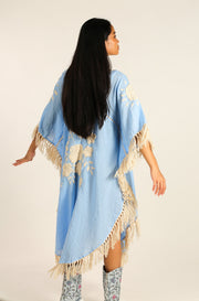 EMBROIDERED KAFTAN DRESS CASSI - sustainably made MOMO NEW YORK sustainable clothing, kaftan slow fashion