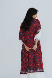 EMBROIDERED KAFTAN PILAR - sustainably made MOMO NEW YORK sustainable clothing, Kimono slow fashion