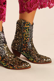 EMBROIDERED SEQUIN BOOTS ASTERIA - sustainably made MOMO NEW YORK sustainable clothing, boots slow fashion