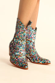 EMBROIDERED SEQUIN BOOTS NING - sustainably made MOMO NEW YORK sustainable clothing, boots slow fashion