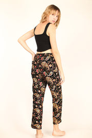 EMBROIDERED VELVET PANTS DEWI - sustainably made MOMO NEW YORK sustainable clothing, fall22 slow fashion