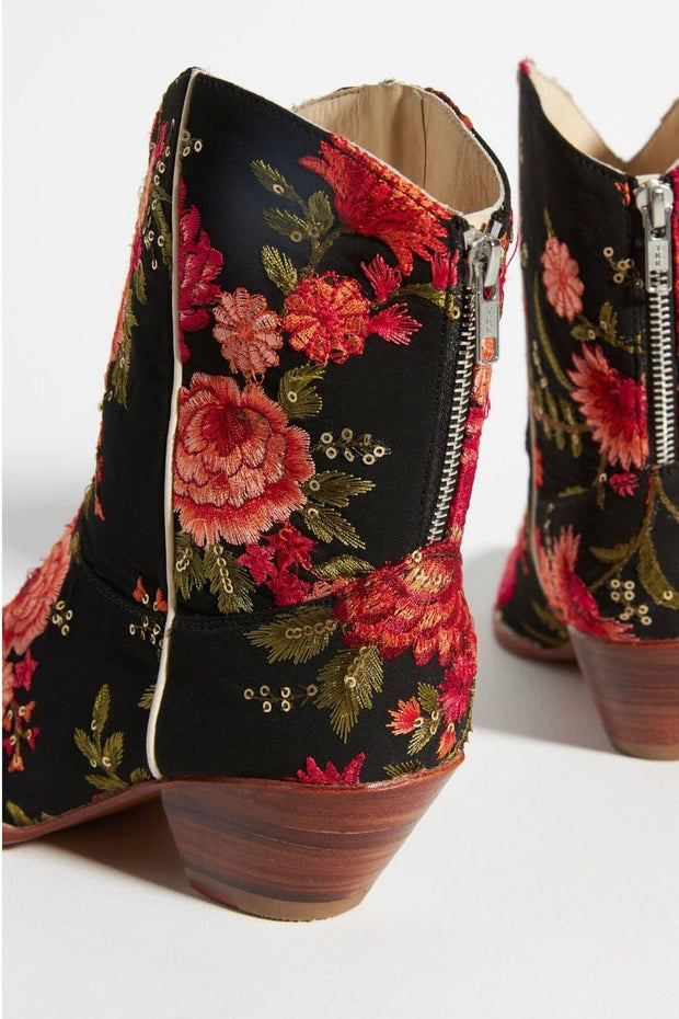 EMBROIDERED WESTERN BOOTS LEILA - sustainably made MOMO NEW YORK sustainable clothing, boots slow fashion