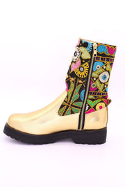 GOLD STOMPY CHELSEA BOOTS FREJA - sustainably made MOMO NEW YORK sustainable clothing, boots slow fashion