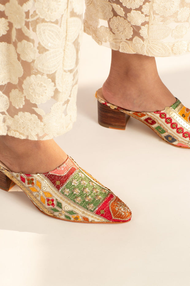 HEELED MULES TRIVIA - sustainably made MOMO NEW YORK sustainable clothing, mules slow fashion