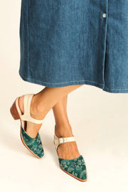 HEELED SANDALS INDIA - sustainably made MOMO NEW YORK sustainable clothing, resort2023 slow fashion