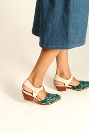 HEELED SANDALS INDIA - sustainably made MOMO NEW YORK sustainable clothing, resort2023 slow fashion