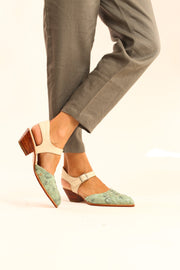 HEELED WESTERN SANDALS EVIN - sustainably made MOMO NEW YORK sustainable clothing, sandals slow fashion