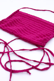 TEXTURED COTTON PURPLE PINK FACE MASK SASKY - sustainably made MOMO NEW YORK sustainable clothing, offerfm slow fashion