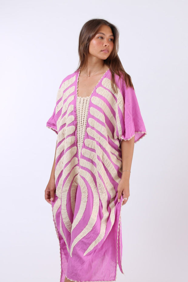 KAFTAN DRESS MARIE CLAIRE - sustainably made MOMO NEW YORK sustainable clothing, kaftan slow fashion