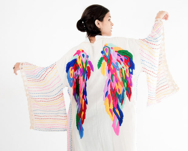 Kaftan Kimono Bila - sustainably made MOMO NEW YORK sustainable clothing, Boho Chic slow fashion