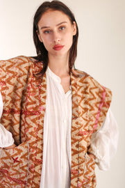 KANTHA COTTON VEST WISUSA - sustainably made MOMO NEW YORK sustainable clothing, Kimono slow fashion