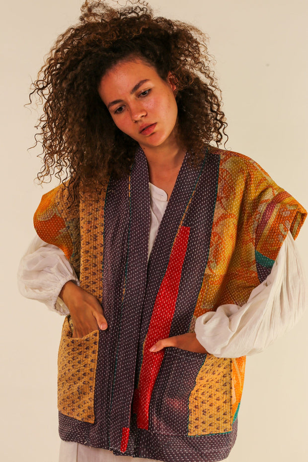 KANTHA VINTAGE QUILT ASSO - sustainably made MOMO NEW YORK sustainable clothing, slow fashion