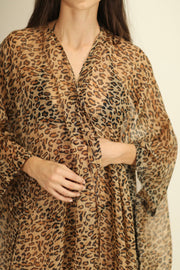 KRATOS CHEETAH LEOPARD PRINT KIMONO - sustainably made MOMO NEW YORK sustainable clothing, kimono slow fashion