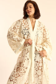 LACE KIMONO DUSTER AZULIK - sustainably made MOMO NEW YORK sustainable clothing, Kimono slow fashion