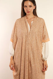 LEAF GLAMOUR EMBROIDERED SILK KIMONO - sustainably made MOMO NEW YORK sustainable clothing, kimono slow fashion