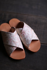 LEATHER SOLE SLIP ON SANDALS PHILOMENE - sustainably made MOMO NEW YORK sustainable clothing, sandals slow fashion