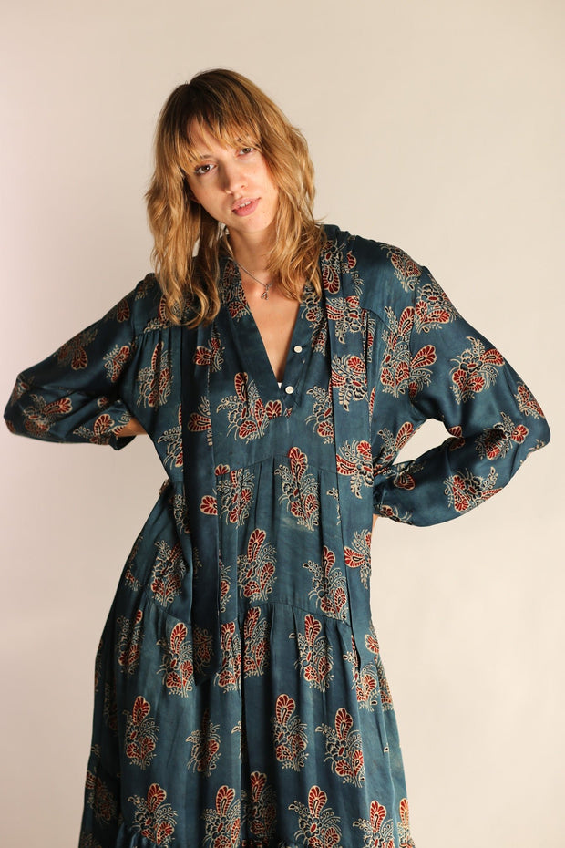 LONG SLEEVE DRESS LAURINE - sustainably made MOMO NEW YORK sustainable clothing, fall22 slow fashion