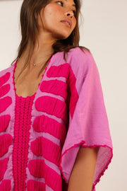 MARIE CLAIRE EMBROIDERED TUNIC KAFTAN - sustainably made MOMO NEW YORK sustainable clothing, kaftan slow fashion