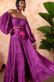 MAXI BOHO DRESS ARROW - sustainably made MOMO NEW YORK sustainable clothing, dress slow fashion