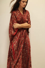 MONUS FLOWER MODAL SILK KIMONO - sustainably made MOMO NEW YORK sustainable clothing, Embroidered Kimono slow fashion