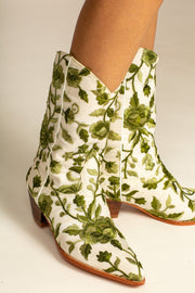 NATURE LOVE EMBROIDERED WESTERN BOOTS - sustainably made MOMO NEW YORK sustainable clothing, wholesaleshoes slow fashion