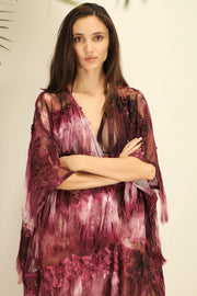 NOVELTY ASCLEPIUS TASSEL KIMONO - sustainably made MOMO NEW YORK sustainable clothing, Embroidered Kimono slow fashion