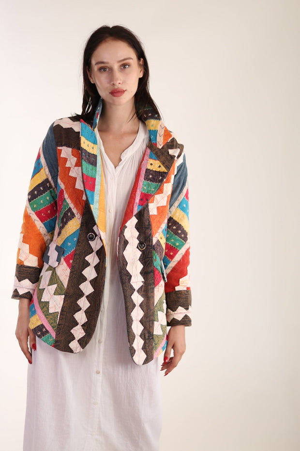 PATCHWORK JACKET SAIDA - sustainably made MOMO NEW YORK sustainable clothing, slow fashion