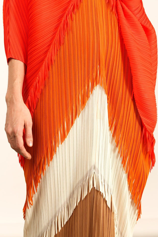 PLEATED KAFTAN DRESS MARA - sustainably made MOMO NEW YORK sustainable clothing, dress slow fashion