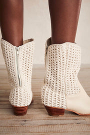 SELINA CROCHET BOOTS X FREE PEOPLE - sustainably made MOMO NEW YORK sustainable clothing, resortsamplesale922 slow fashion