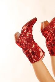 SEQUIN BOOTS ANNI - sustainably made MOMO NEW YORK sustainable clothing, boots slow fashion