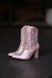 SEQUIN EMBROIDERED HEELED BOOTS SALIB - sustainably made MOMO NEW YORK sustainable clothing, boots slow fashion