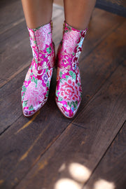 SILK ANKLE BOOTS TIFFANY - sustainably made MOMO NEW YORK sustainable clothing, boots slow fashion