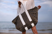 SILK DUFFLE WEEKENDER VIVIAN - sustainably made MOMO NEW YORK sustainable clothing, offer slow fashion