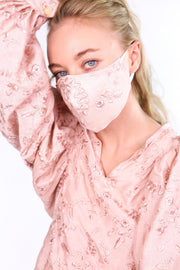 SILK EMBROIDERED COTTON FACE MASK SUSU AYRE - sustainably made MOMO NEW YORK sustainable clothing, offerfm slow fashion