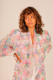 SILK EMBROIDERED KIMONO SONDY - sustainably made MOMO NEW YORK sustainable clothing, kimono slow fashion